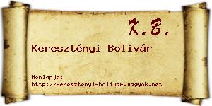 Keresztényi Bolivár névjegykártya